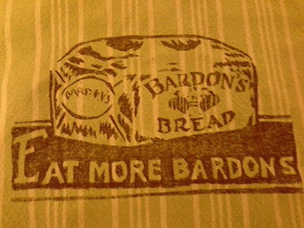 Bread ad from Bardon's Bakery