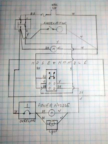 detailed hand-drawn schematic on graph paper